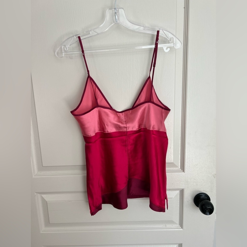 Gold Hawk Cerise Pink Silk Cami Top Size L NWT - Picture 5 of 7